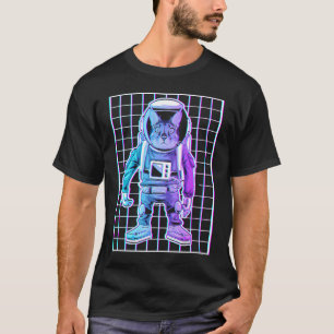 Camiseta Gato Astronauta  Estética Indie Grunch Glitch