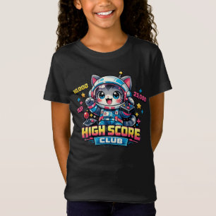 Camiseta Gato Astronauta Jugador Lindo – Club de Puntuación