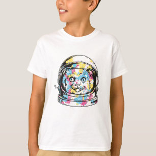 Camiseta Gato astronauta lindo