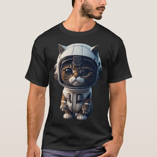 Camiseta Gato astronauta lindo (Anverso)