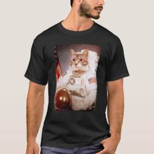 Camiseta Gato Astronauta Luna Misión Espacial Animal Astron