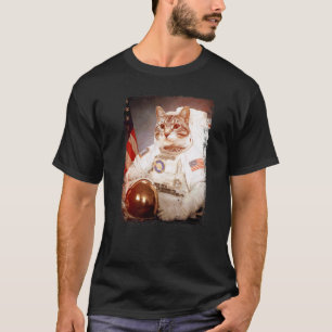 Camiseta Gato Astronauta Luna Misión Espacial Animal Astron