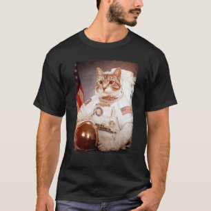 Camiseta Gato Astronauta Luna Misión Espacial Animal Astron