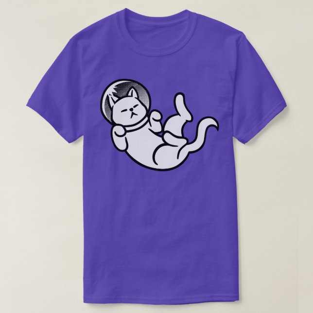 Camiseta Gato astronauta minimalista de Tobe Fonseca (Diseño del anverso)