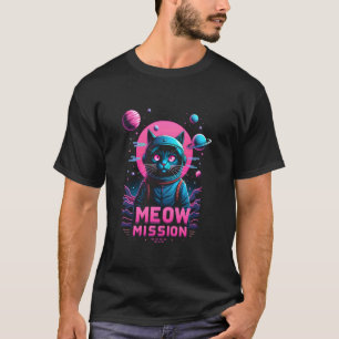 Camiseta Gato Astronauta - Misión Meow Espacio para Amantes