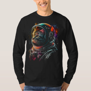 Camiseta Gato astronauta o gato espacial gracioso en el amo
