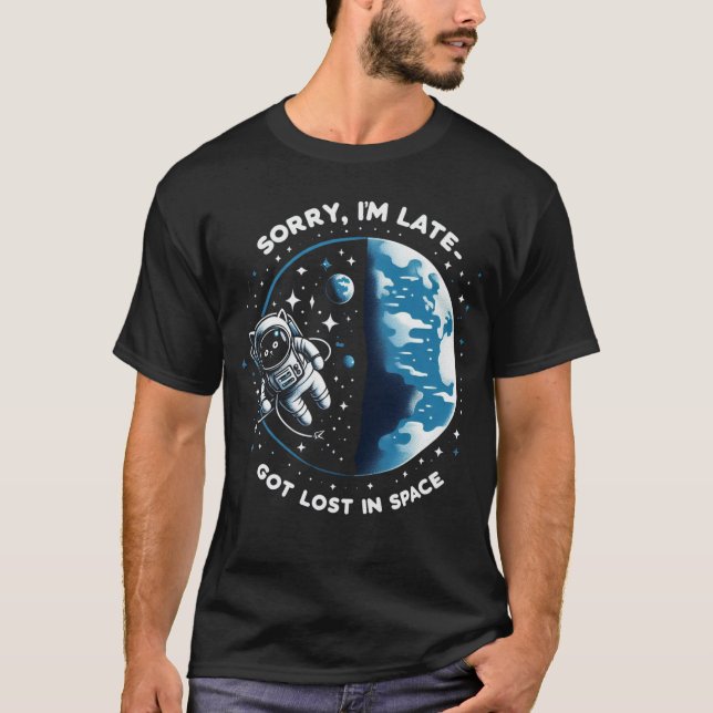Camiseta Gato astronauta: perdido en el espacio (Anverso)