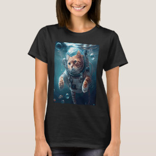 Camiseta Gato Astronauta Subacuático