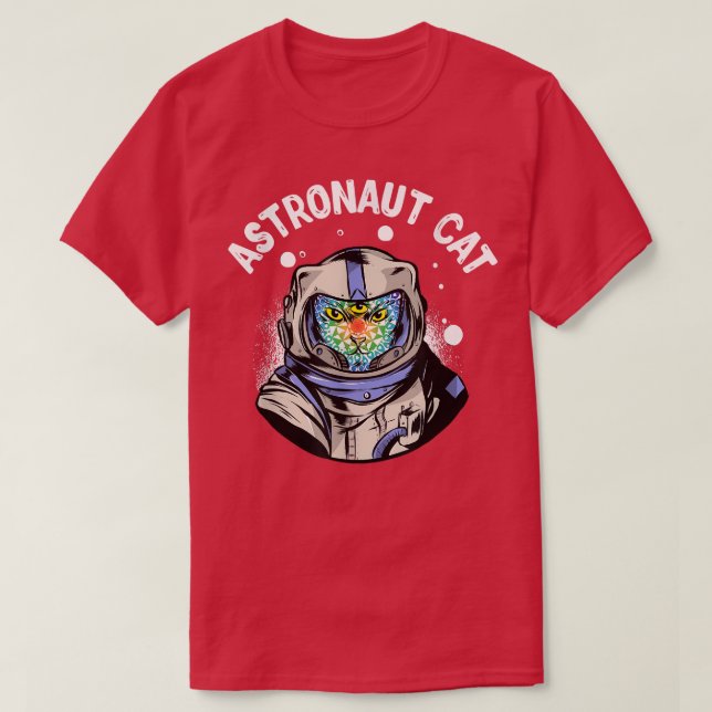 Camiseta gato astronauta T-Shirt (Diseño del anverso)