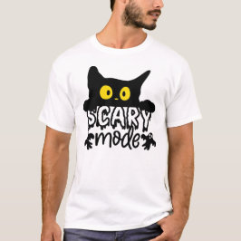 Camiseta Gato asustado en modo Halloween