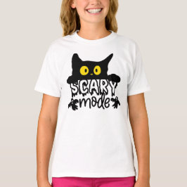 Camiseta Gato asustado en modo Halloween