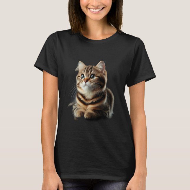 Camiseta Gato atigrado adorable (Anverso)