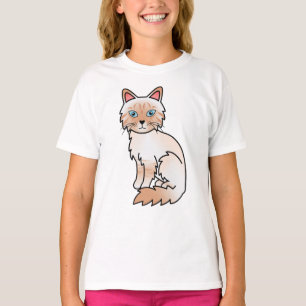 Camiseta Gato Atigrado de Punto Rojo Birmano / Ragdoll Lind