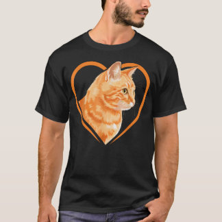 Camiseta Gato Atigrado Naranja