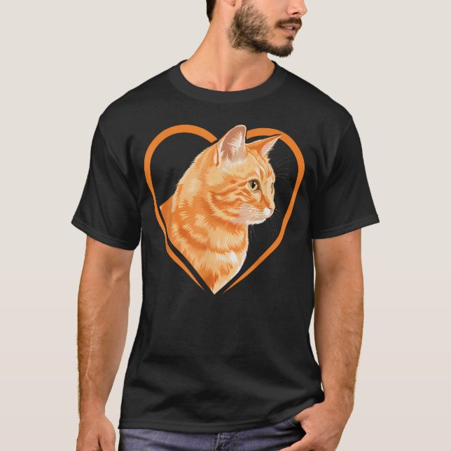 Camiseta Gato Atigrado Naranja (Anverso)