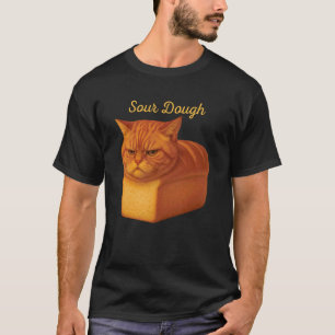 Camiseta Gato atigrado naranja pan puro divertido recién ho