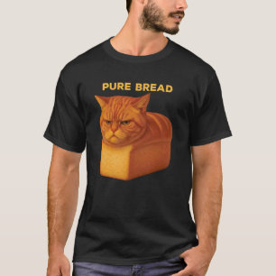 Camiseta Gato atigrado naranja pan puro divertido recién ho