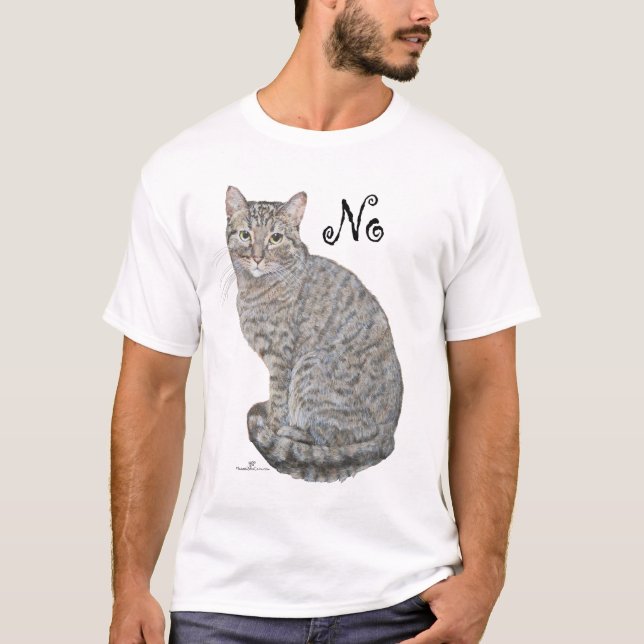 Camiseta Gato atigrado no está abierto (Anverso)
