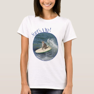Camiseta ¡Gato atigrado surfeando!