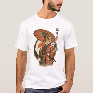 Camiseta Gato atigrado vintage japonés Ukiyo-e