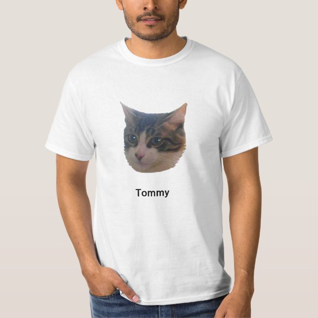 Camiseta Gato atigrado y caligrafía (Anverso)