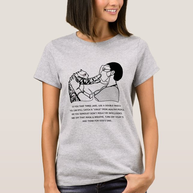 Camiseta Gato Atigrado y Mensaje (Anverso)