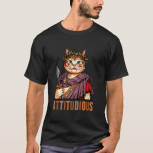 Camiseta Gato ATITUDIOSO Dios Griego Romano Gladiador Actit