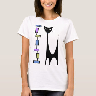 Camiseta Gato Atómico con Rectángulos Mod 2