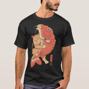 Camiseta Gato Atrapando Carpa