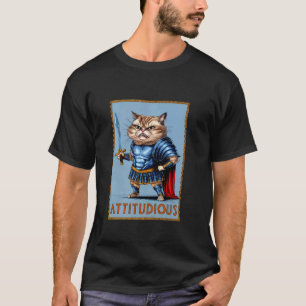 Camiseta Gato ATTITUDIOUS Dios Griego Romano Gladiador Acti