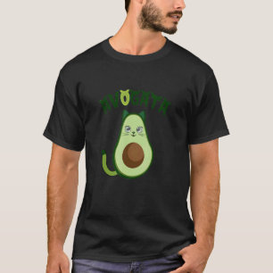 Camiseta Gato Avogata Cute y Aguacate Gato Gato Gato
