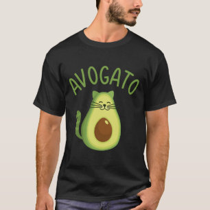 Camiseta Gato Avogato Divertido Para Amante Del Aguacate Y 
