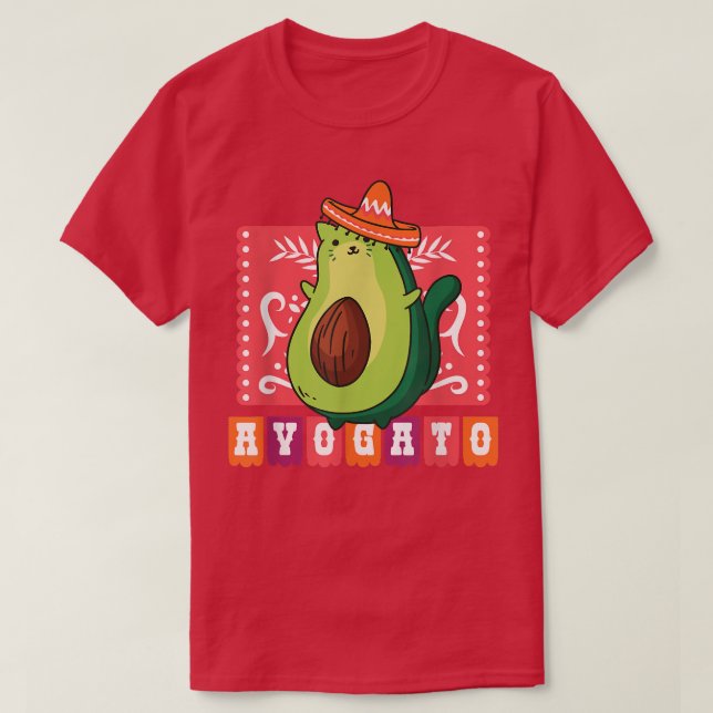 Camiseta Gato Avogato Funny Aguacate (Diseño del anverso)
