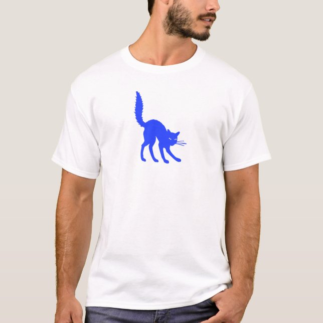 Camiseta Gato azul (Anverso)