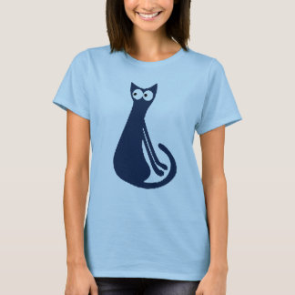 Camiseta Gato azul, añadir texto