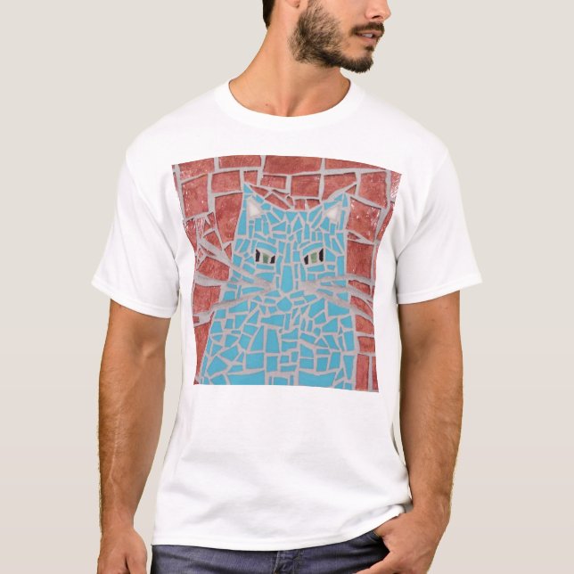 Camiseta Gato azul I (Anverso)