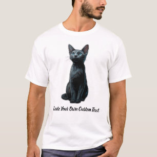 Camiseta Gato Azul Ruso Crea tu propio texto personalizado