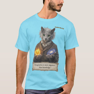 Camiseta Gato Azul Ruso Einstein - Imaginación