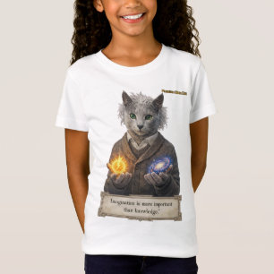 Camiseta Gato Azul Ruso Einstein - Imaginación