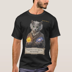 Camiseta Gato Azul Ruso Einstein - Imaginación
