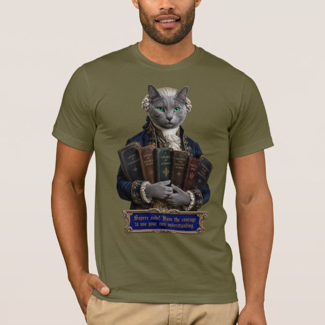 Camiseta Gato Azul Ruso Immanuel Kant (Anverso)