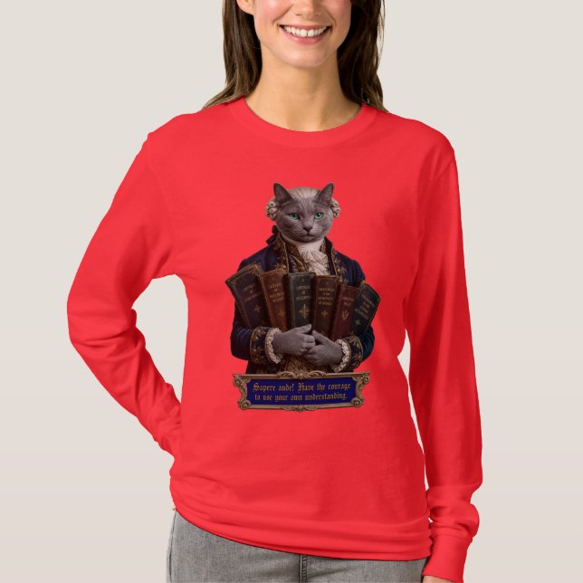 Camiseta Gato Azul Ruso Immanuel Kant (Anverso)