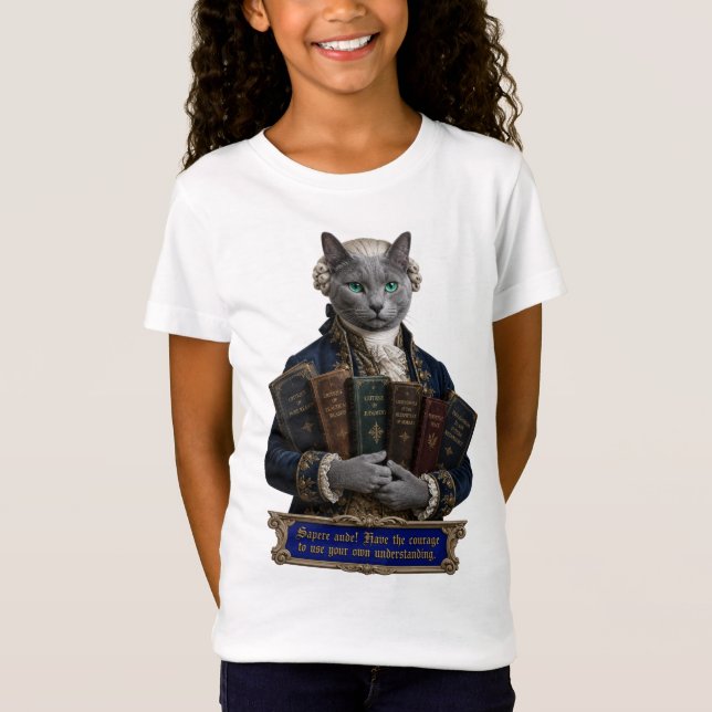 Camiseta Gato Azul Ruso Immanuel Kant (Anverso)