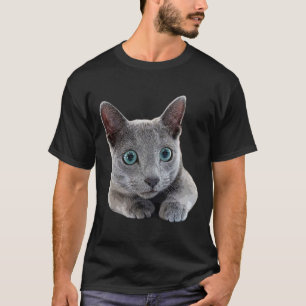 Camiseta Gato azul ruso Kitten Ojos azules T-Shirt