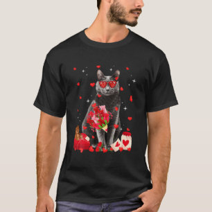 Camiseta Gato azul ruso lindo San Valentín divertido gato 