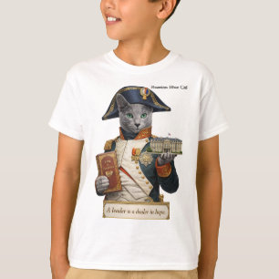 Camiseta Gato Azul Ruso Napoleón Bonaparte