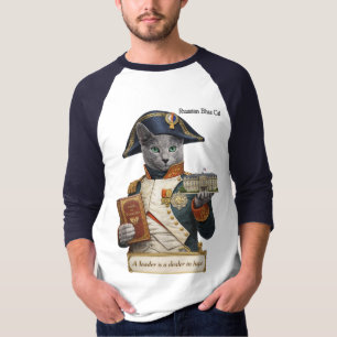Camiseta Gato Azul Ruso Napoleón Bonaparte