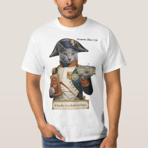 Camiseta Gato Azul Ruso Napoleón Bonaparte