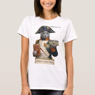Camiseta Gato Azul Ruso Napoleón Bonaparte