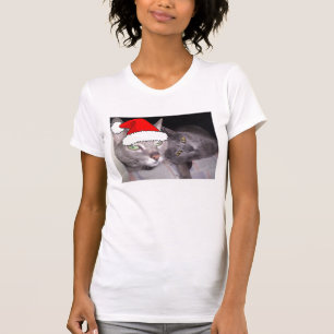 Camiseta Gato azul ruso navidad